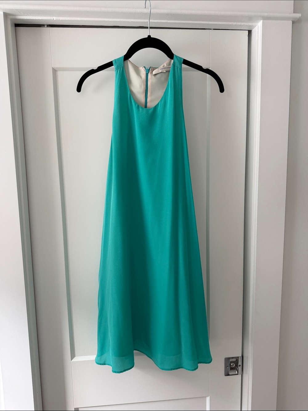 Lavender Brown Teal A-Line Mini Dress